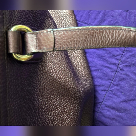 Gucci Soho Metallic Purple Leather Women's Shoulder/Crossbody Bag - Picture 9 of 12